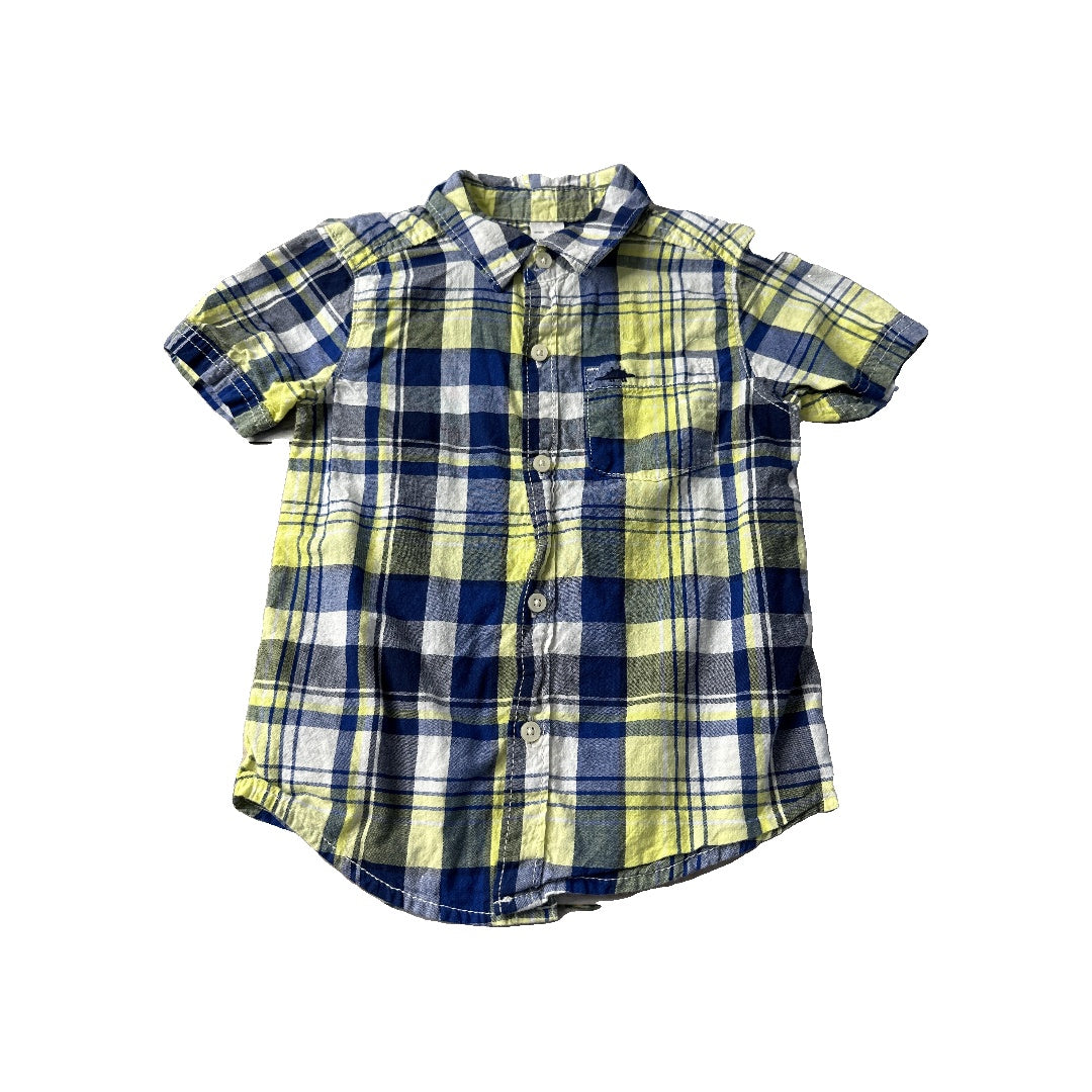 Carters Unisex Button Down Short Sleeve Size: 3T