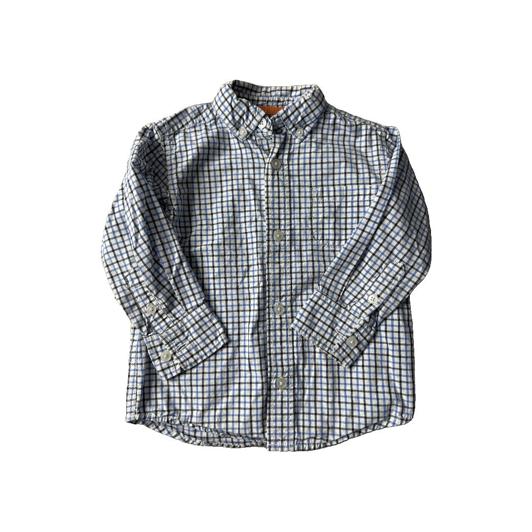 Carters Unisex Button Down Short Sleeve Size: 3T