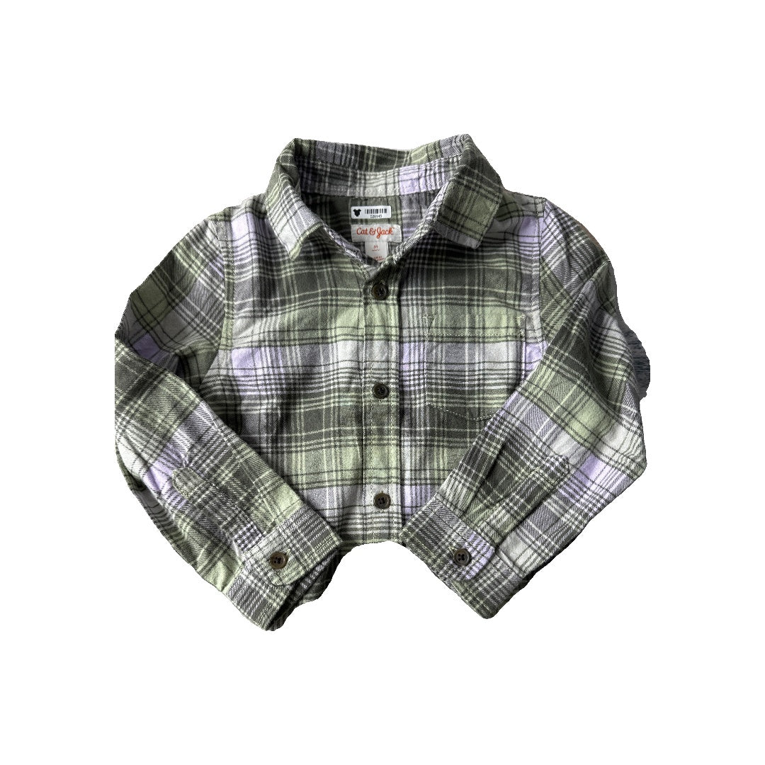 Unisex Button Down Short Sleeve Size: 3T
