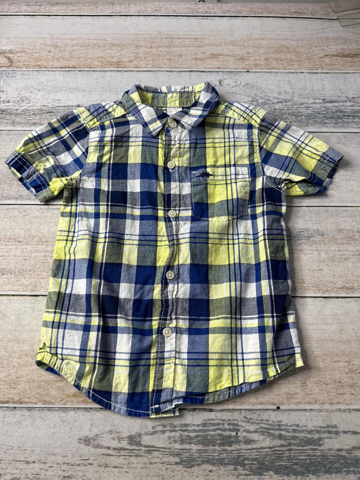 Carters Unisex Button Down Short Sleeve Size: 3T