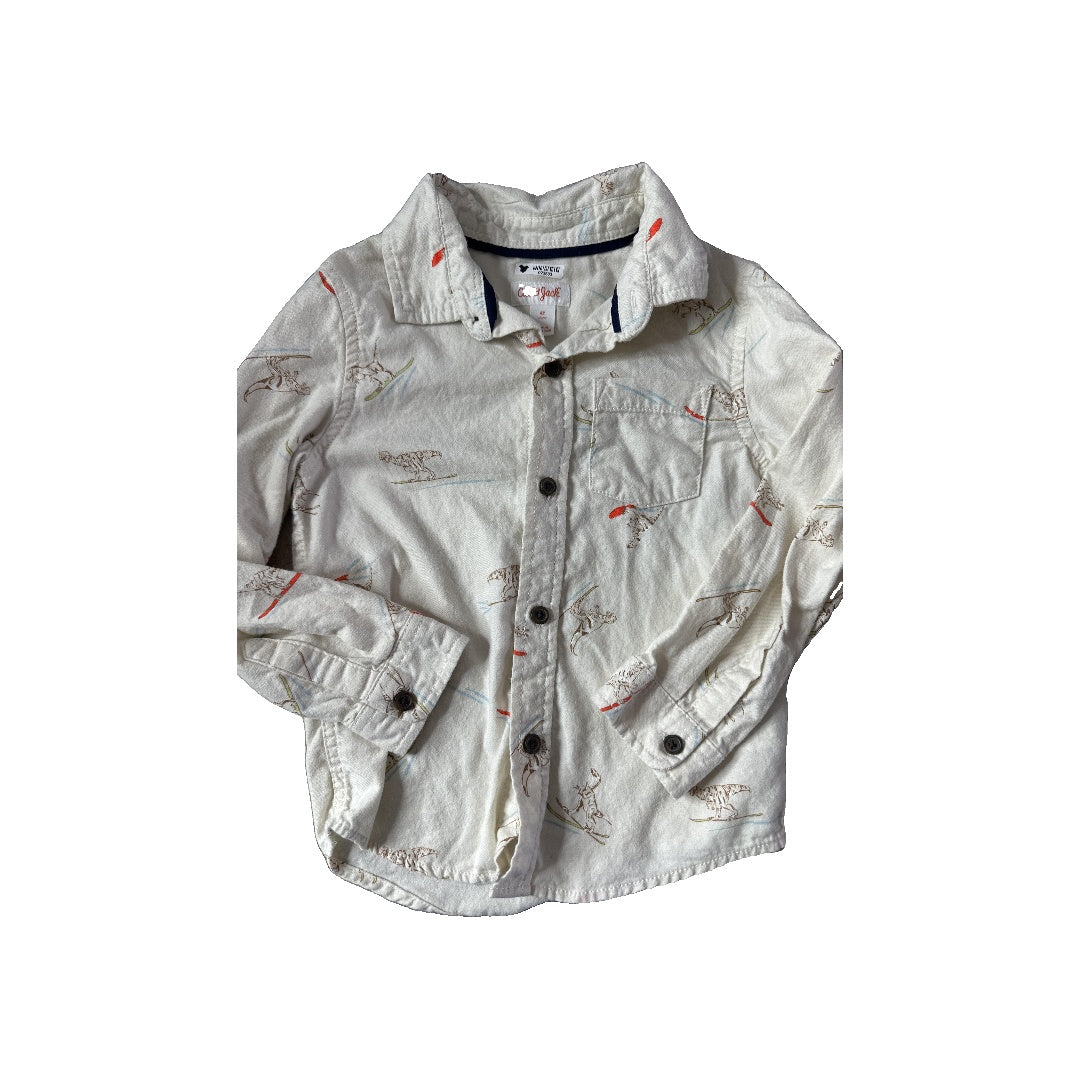 Cat & Jack Unisex Button Down Short Sleeve Size: 4T