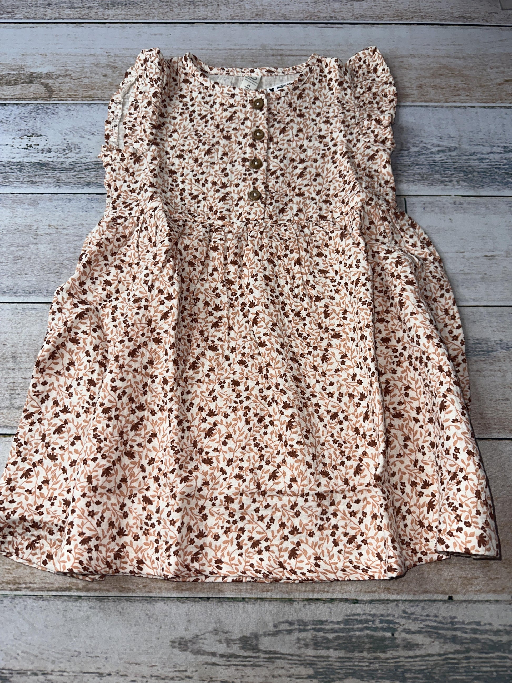Colored Organics Girls Dress Size: 4T