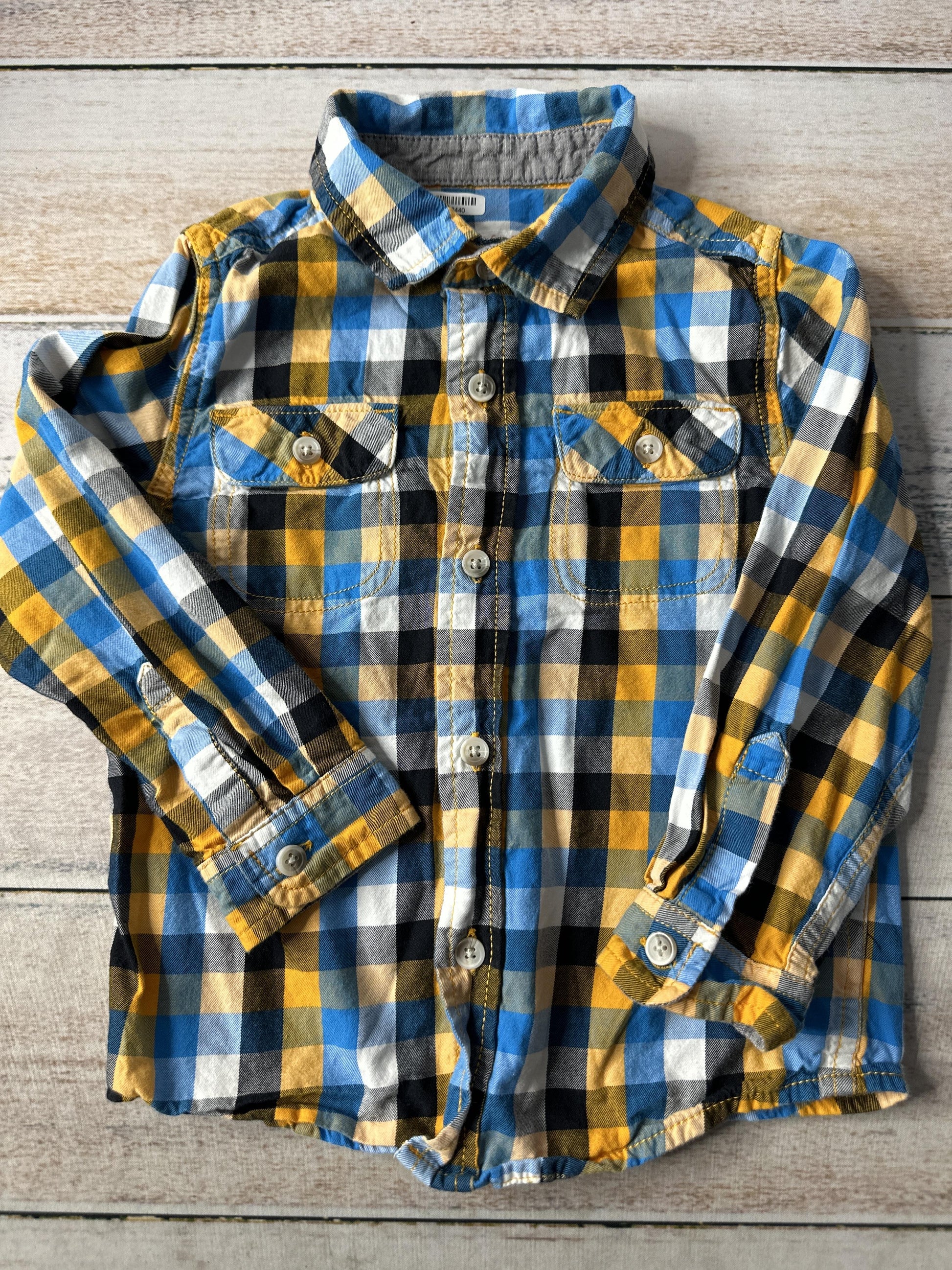 Cat & Jack Unisex Button Down Short Sleeve Size: 4T