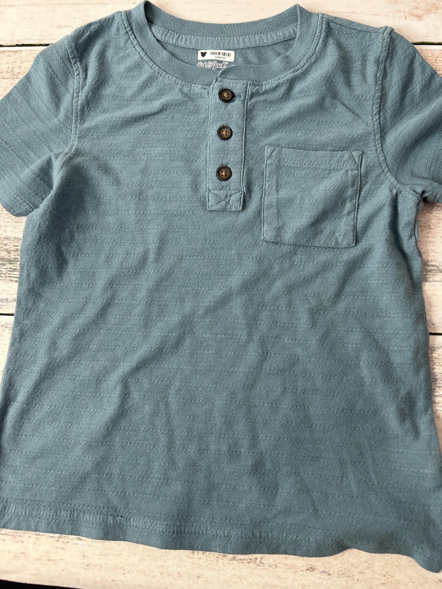 Unisex Button Down Short Sleeve Size: 4T