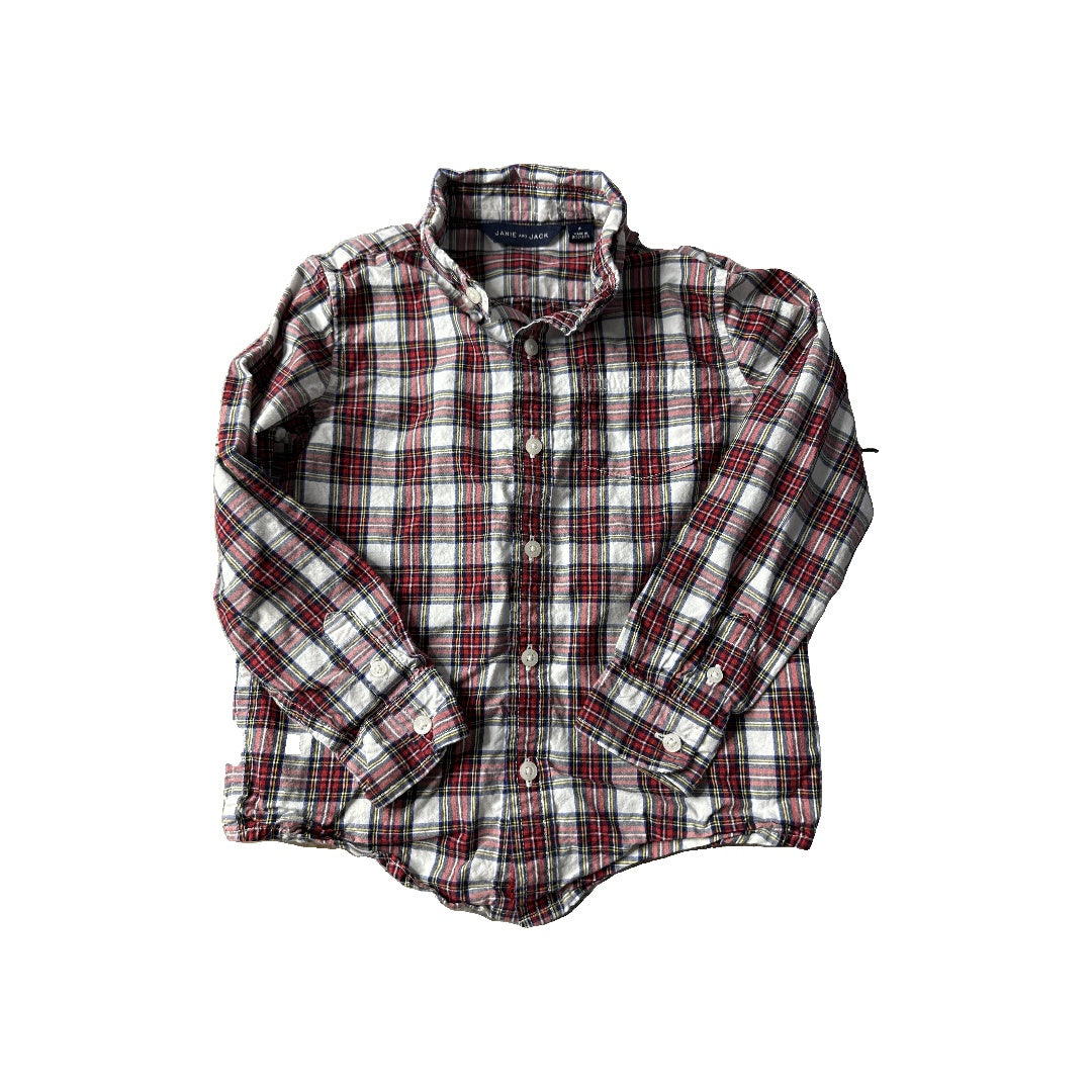 Janie and Jack Unisex Button Down Short Sleeve Size: 4T