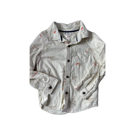 Cat & Jack Unisex Button Down Short Sleeve Size: 4T