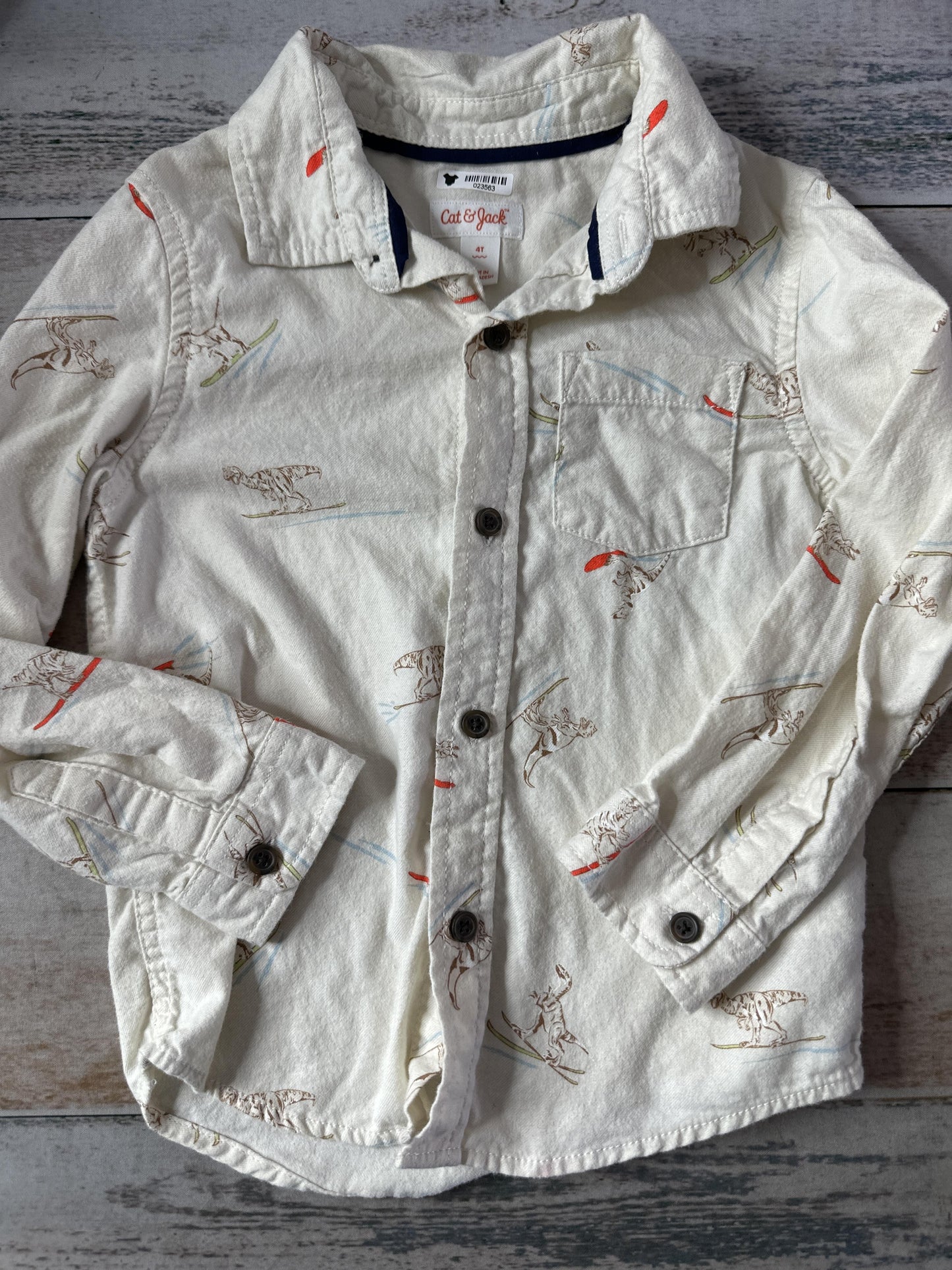 Cat & Jack Unisex Button Down Short Sleeve Size: 4T