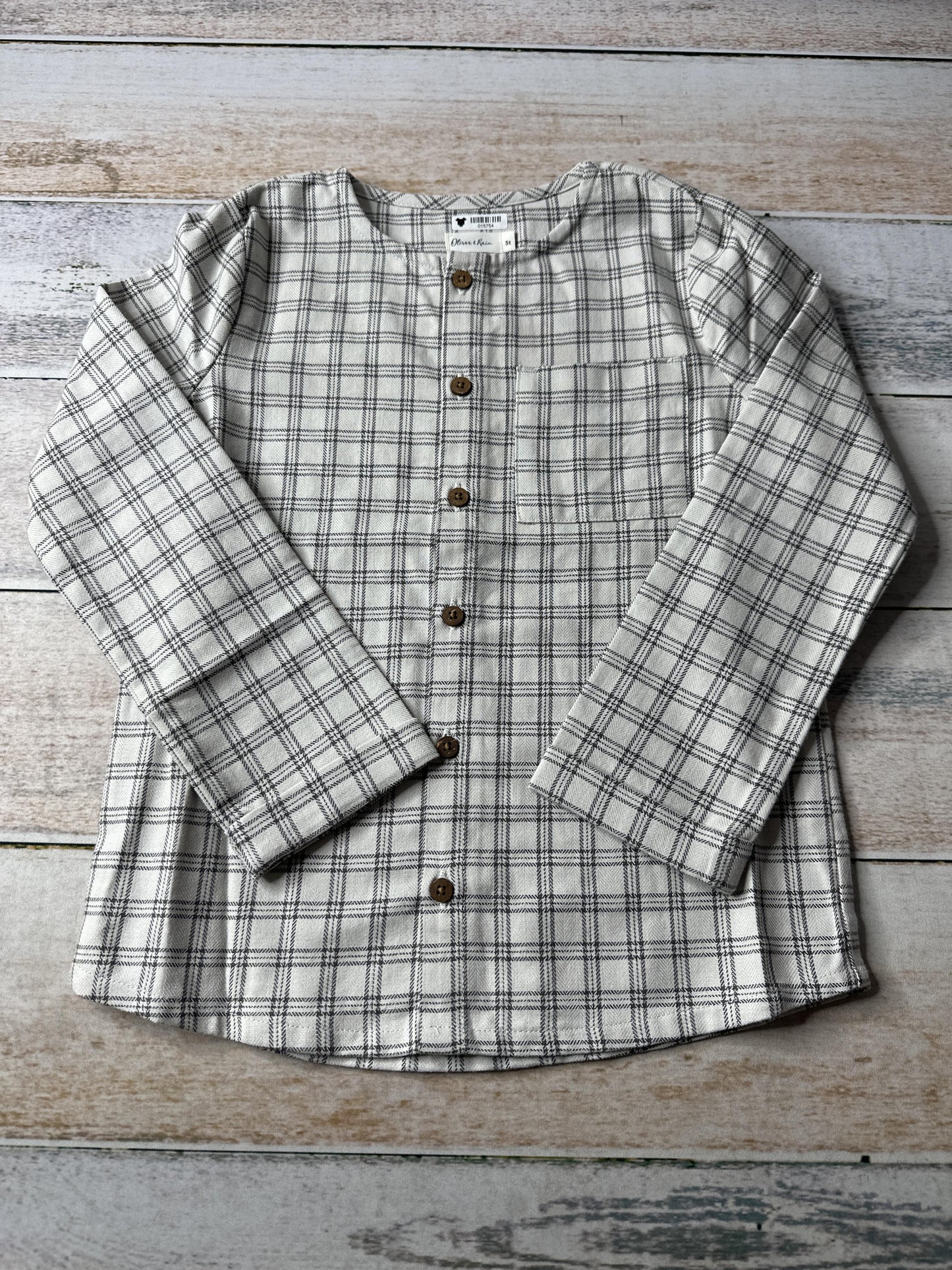 Oliver & Rain Unisex Button Down Short Sleeve Size: 5T