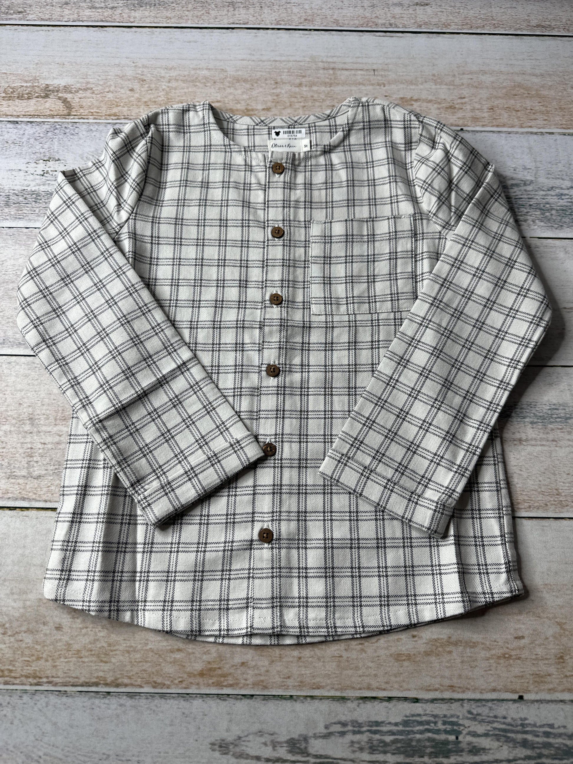 Oliver & Rain Unisex Button Down Short Sleeve Size: 5T