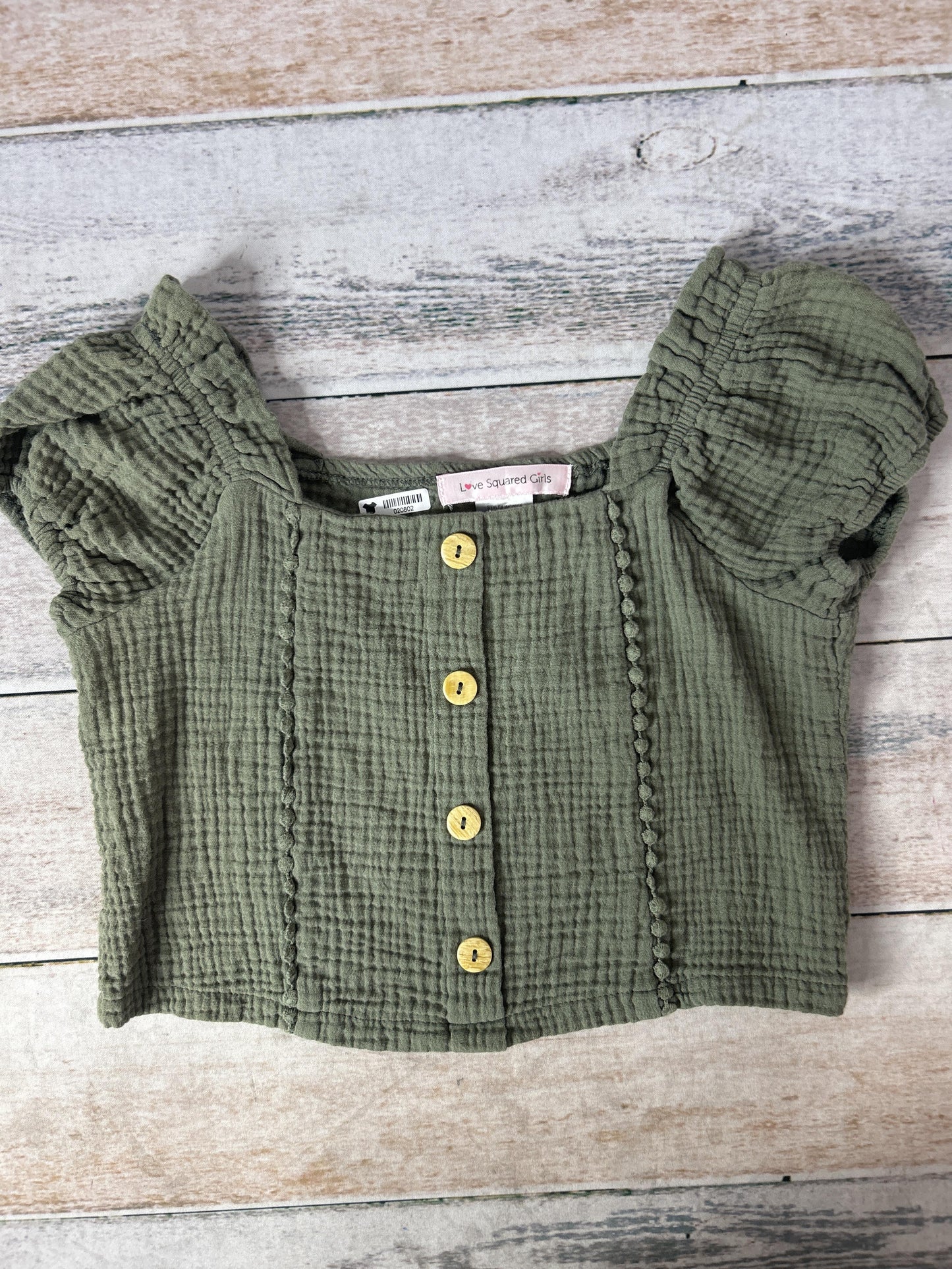Unisex Button Down Short Sleeve Size: 5T