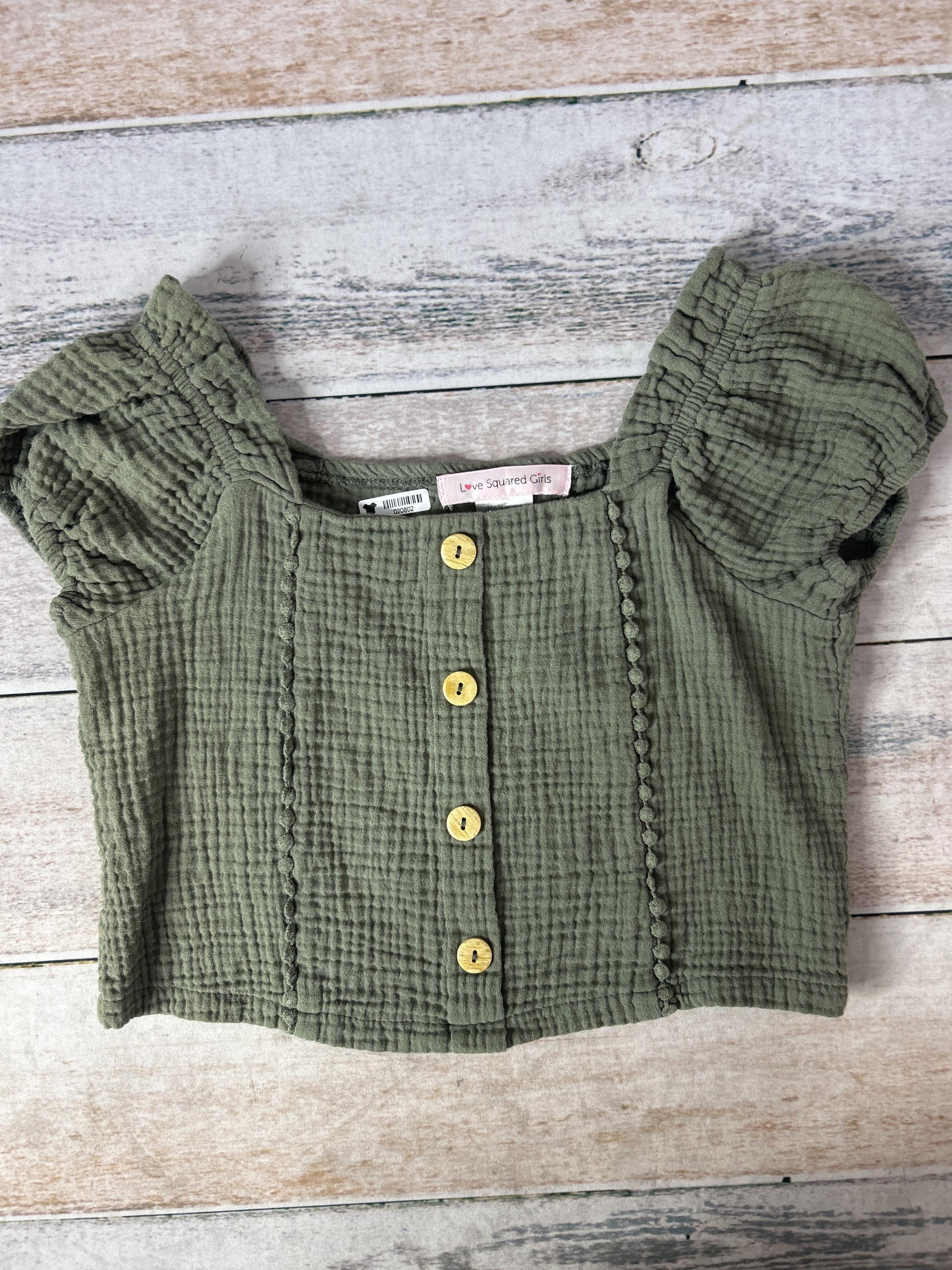 Unisex Button Down Short Sleeve Size: 5T