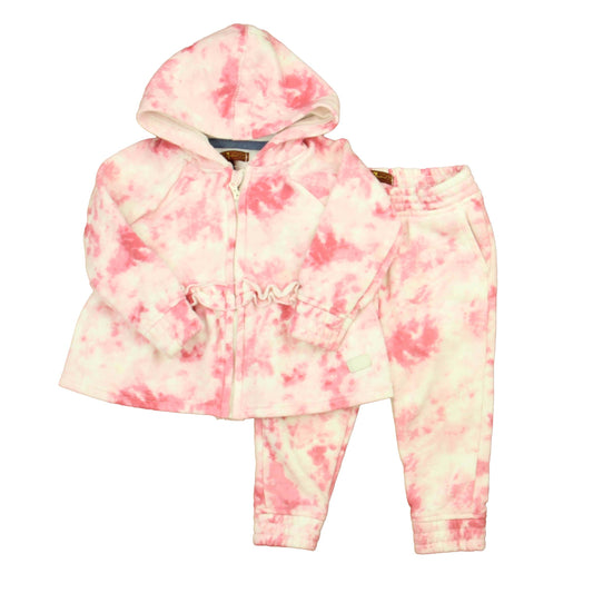 7 For All Mankind Girls Pink Tie Dye Apparel Sets Size: 12-18 Months Pink Tie Dye