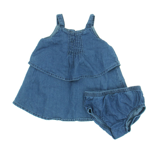 7 for all Mankind Girls Denim Dress Size: 0-3 Months Denim