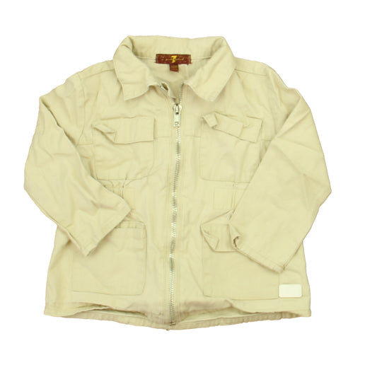7 for all Mankind Girls Khaki Jacket Size: 18 Months Khaki