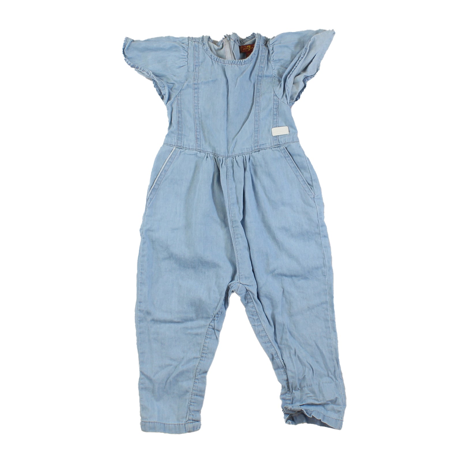 7 for all Mankind Girls Light Blue Romper Size: 18 Months Light Blue