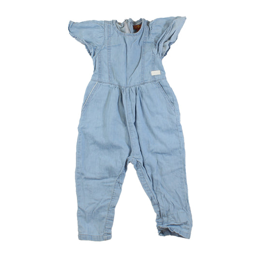 7 for all Mankind Girls Light Blue Romper Size: 18 Months Light Blue