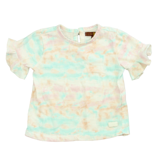 7 for all Mankind Girls Aqua | Pink T-Shirt Size: 24 Months