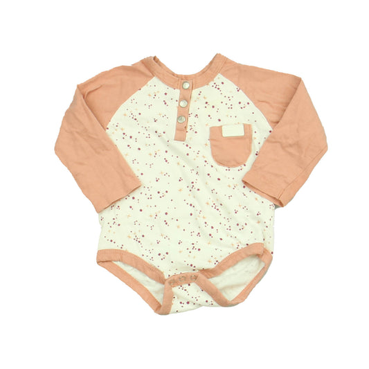 7 for all Mankind Girls White | Pink Onesie Size: 3-6 Months White | Pink