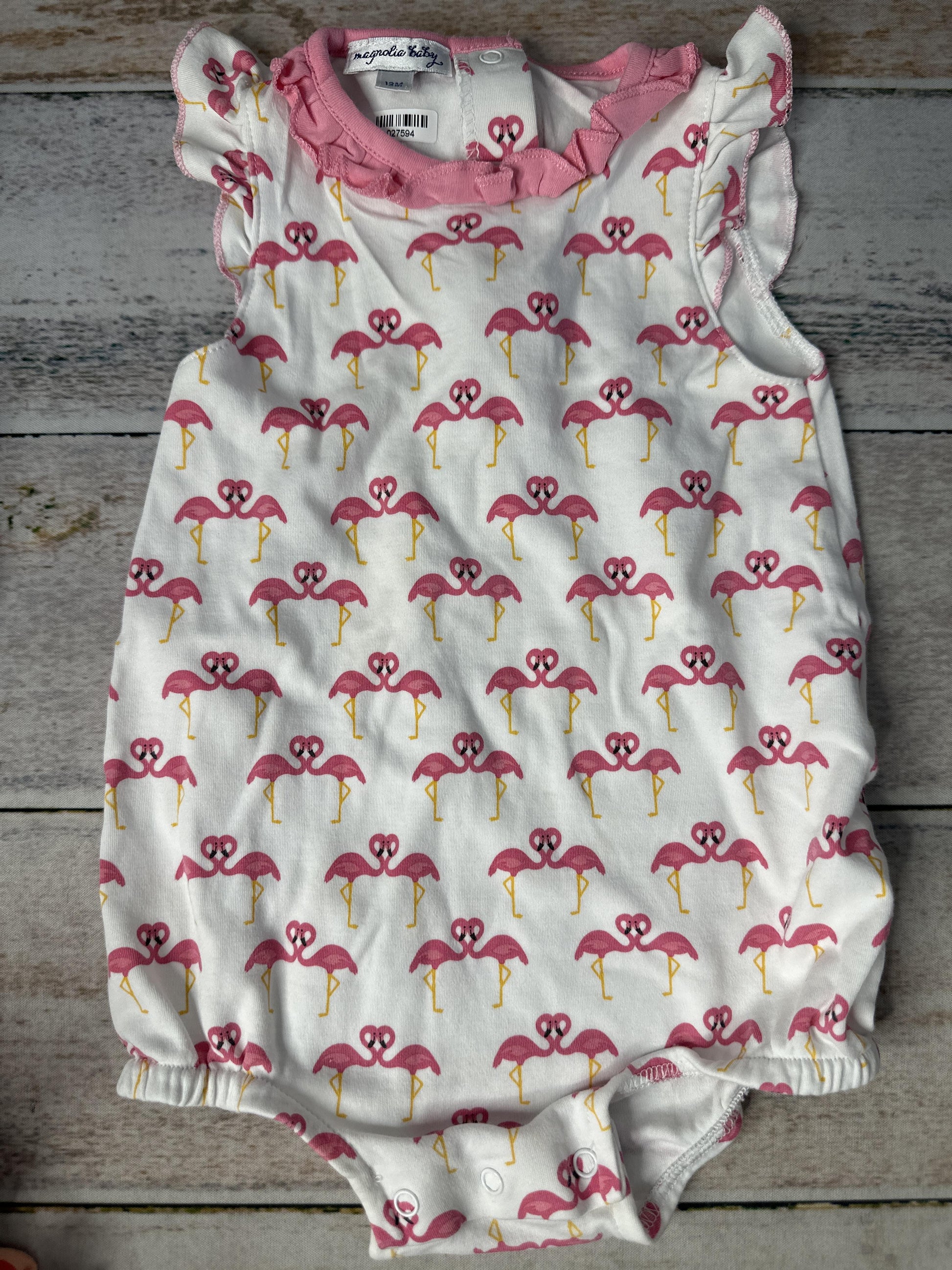 Unisex Button Down Short Sleeve Size: 9-12 Months