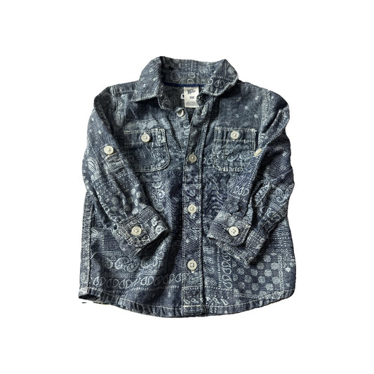 Unisex Button Down Short Sleeve Size: 9 months