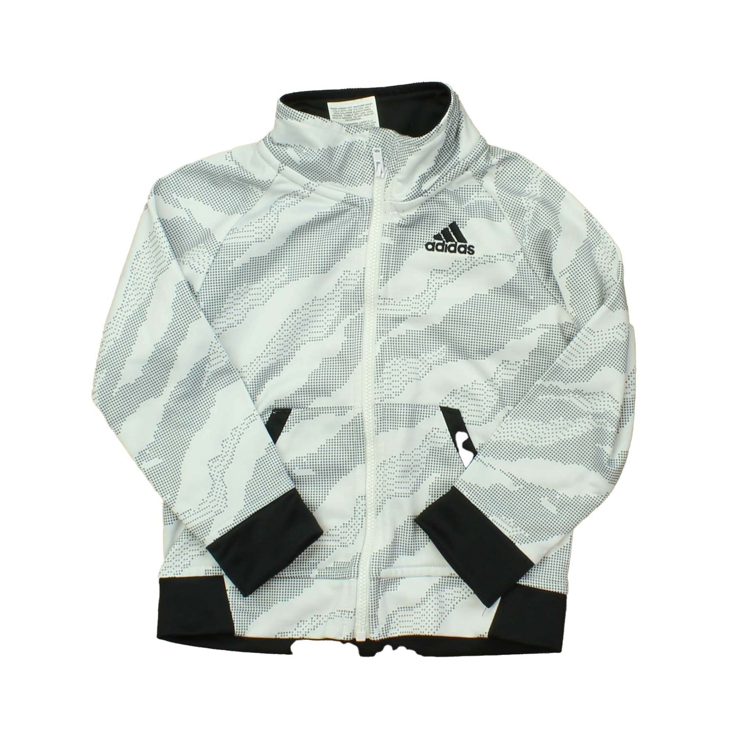 Adidas Unisex White | Black Jacket Size: 24 Months