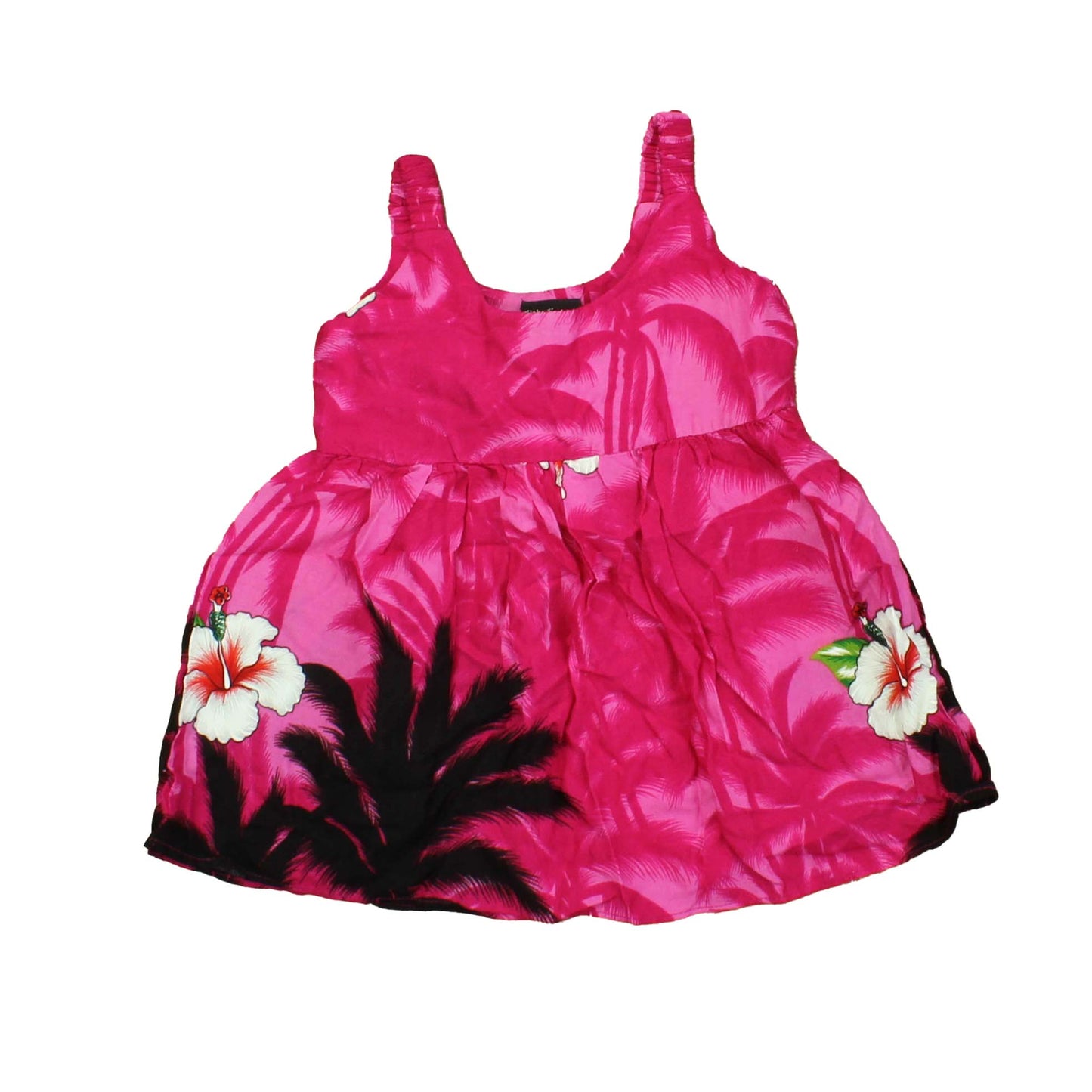 Aloha Fashion Girls Pink | Black | Green Dress Size: 6 Months Pink | Black | Green