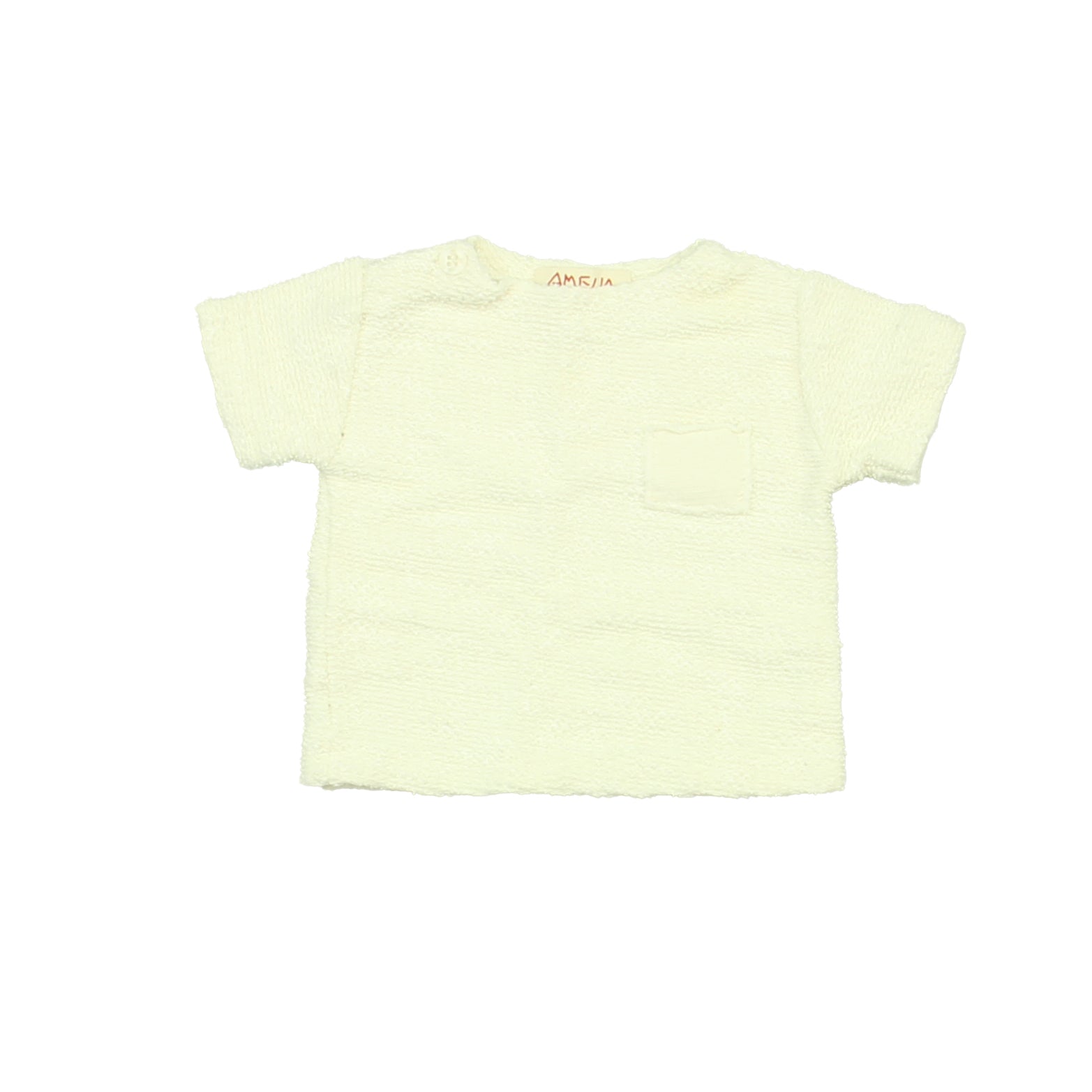 Amelia Girls White Short Sleeve Shirt Size: 0-3 Months White