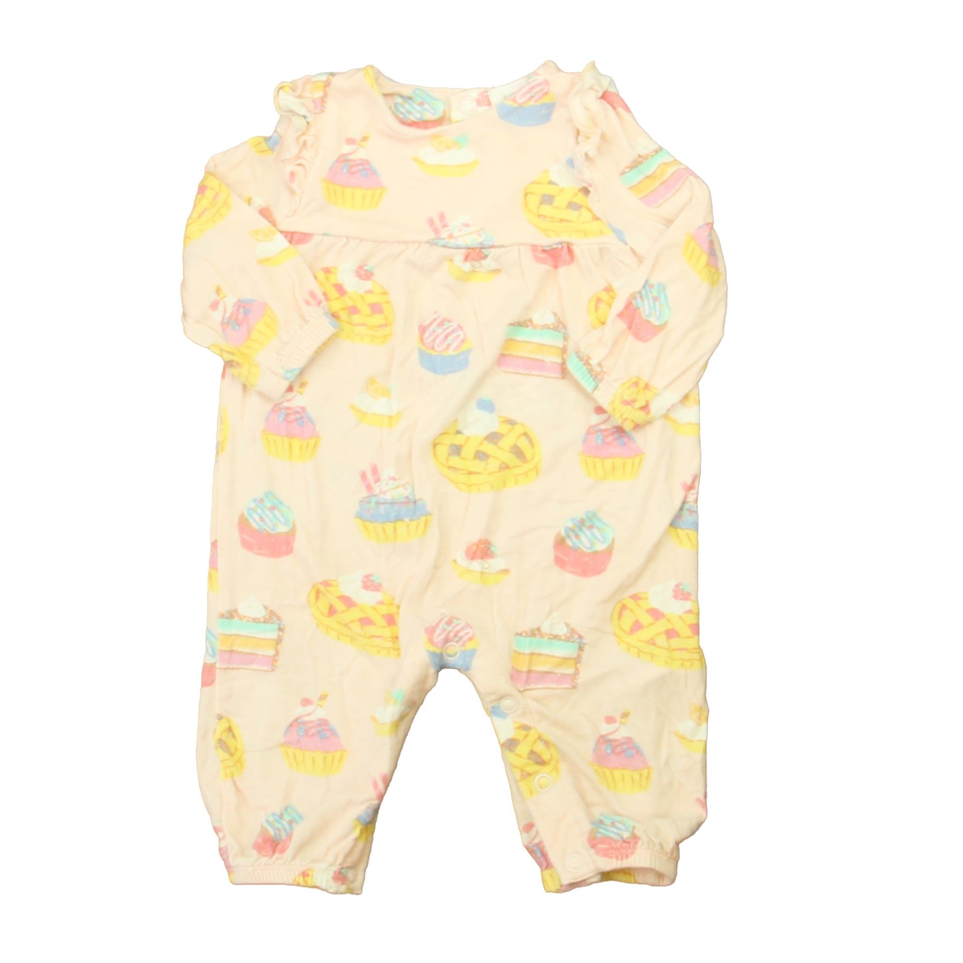 Angel Dear Girls Pink Cakes Long Sleeve Outfit Size: 0-3 Months Pink Cakes