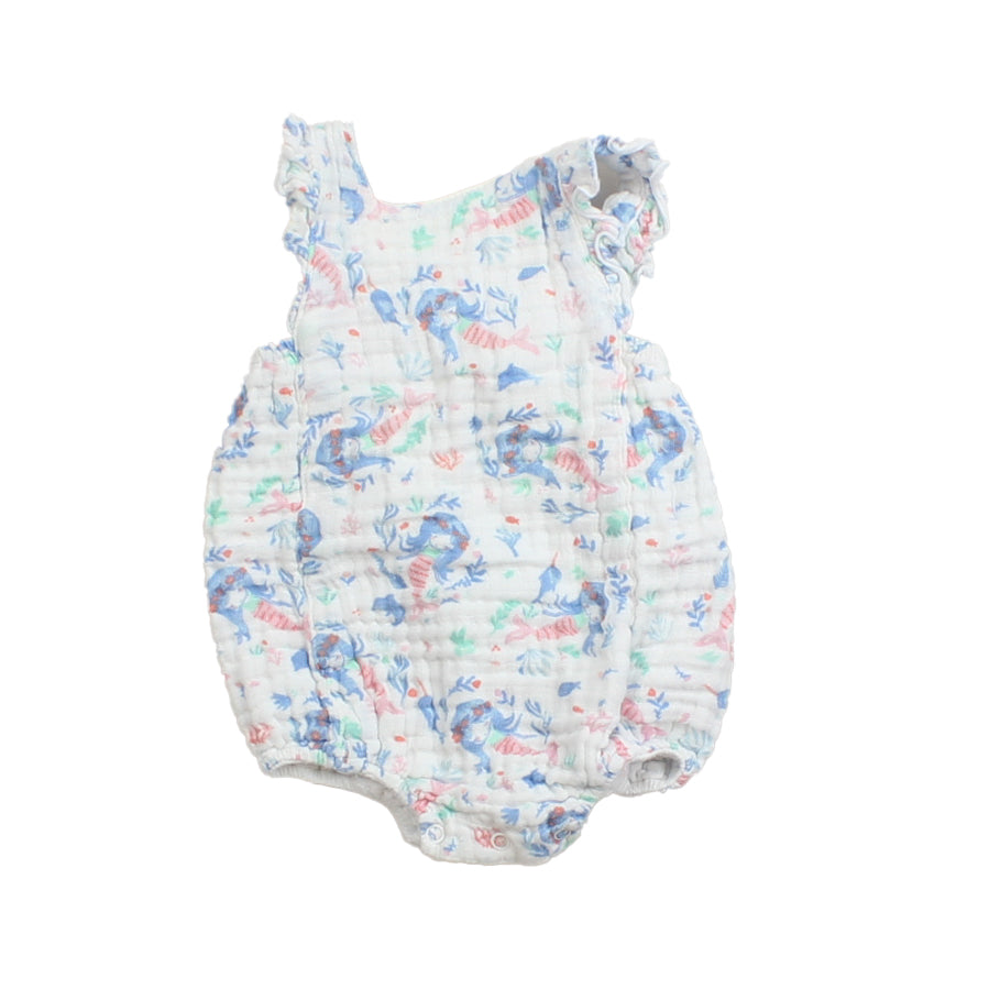 Angel Dear Girls White | Mermaids Romper Size: 0-3 Months White | Mermaids