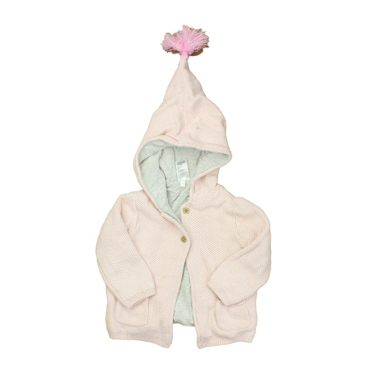 Anko Girls Pink | Grey Cardigan Size: 12-18 Months Pink | Grey