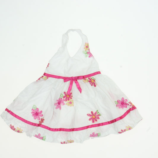 Baby Beri Girls White Floral Dress Size: 6 Months White Floral