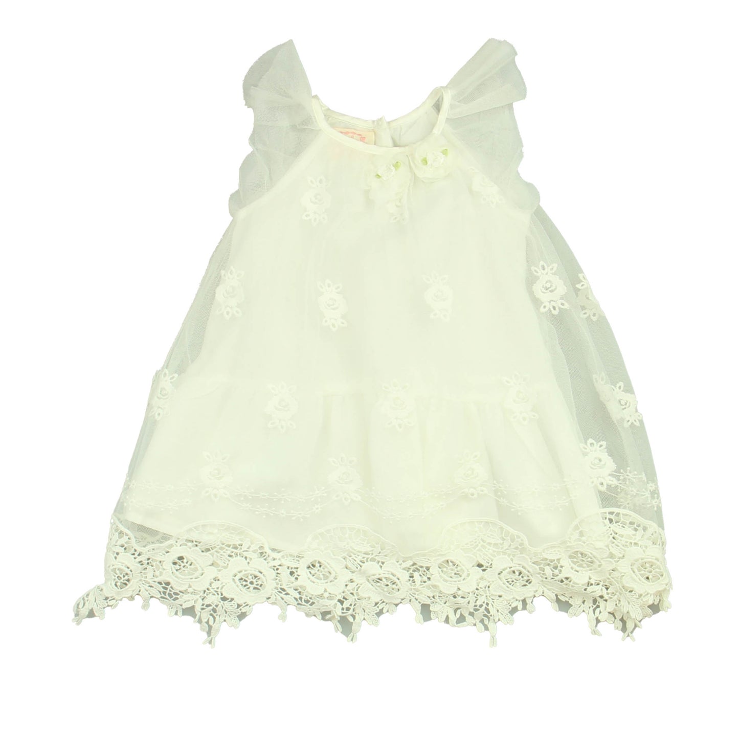 Baby Biscotti Girls White Dress Size: 12 Months White