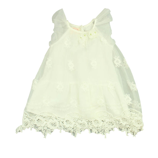 Baby Biscotti Girls White Dress Size: 12 Months White