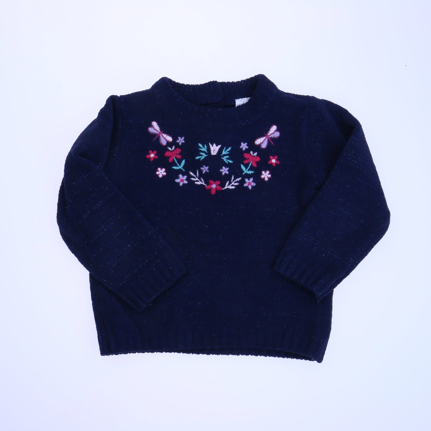 Baby Club Girls Navy Sweater Size: 12 Months Navy
