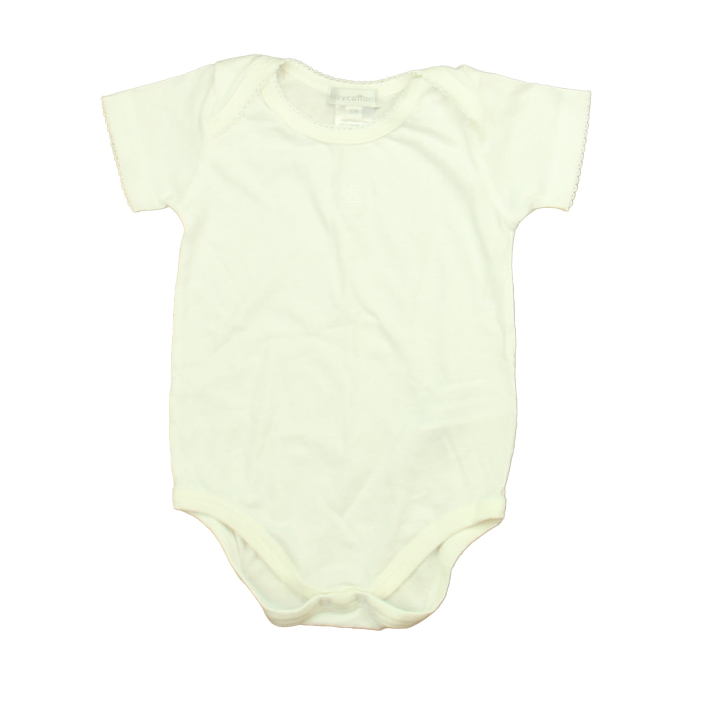 Baby Cottons Unisex White Onesie Size: 6 Months White