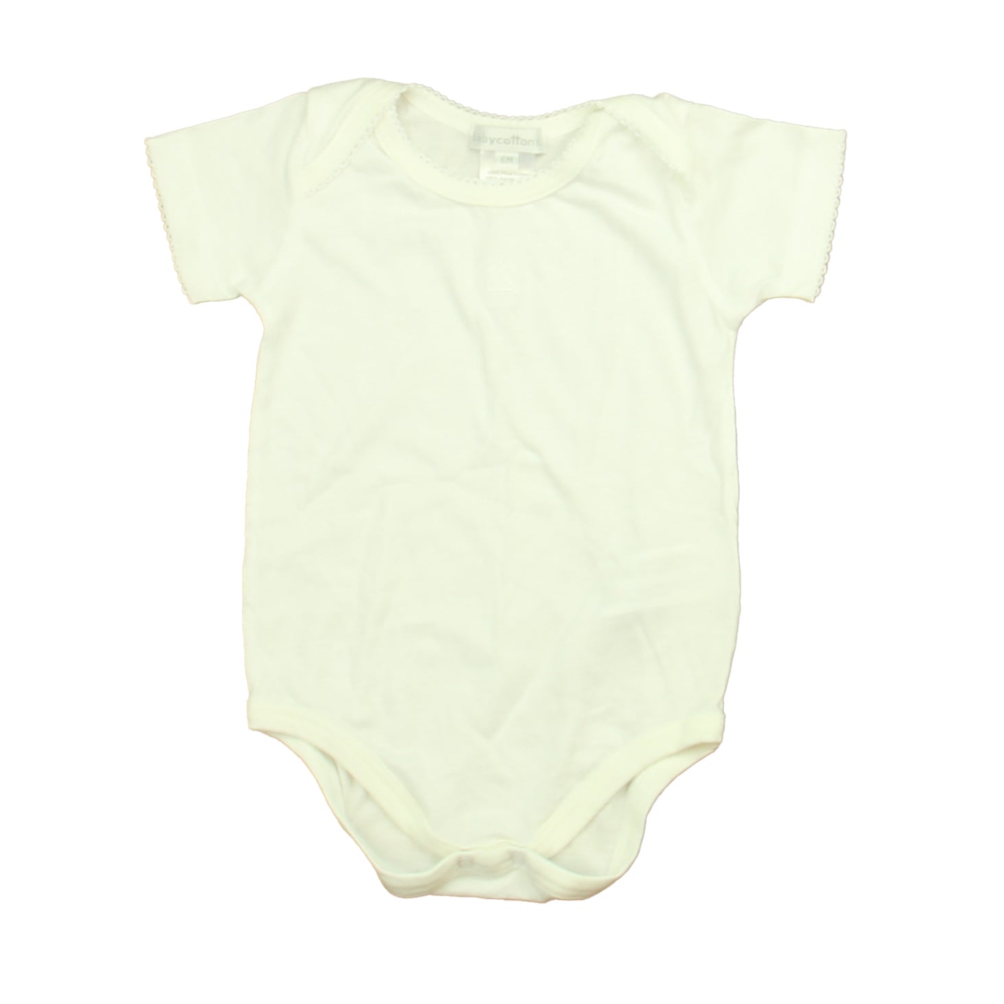 Baby Cottons Unisex White Onesie Size: 6 Months White