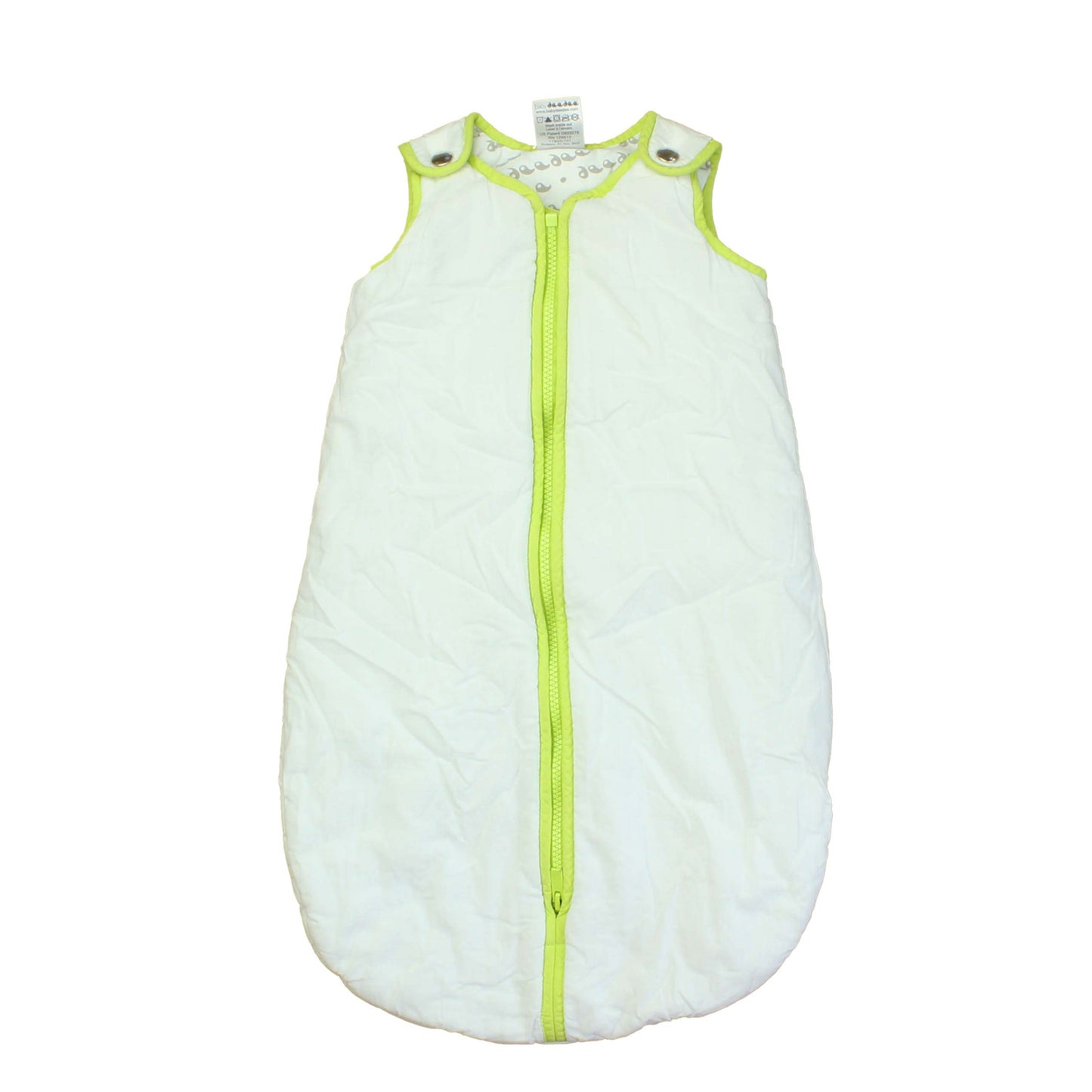 Baby Deedee Unisex White | Green Sleepsack Size: 0-6 Months White | Green