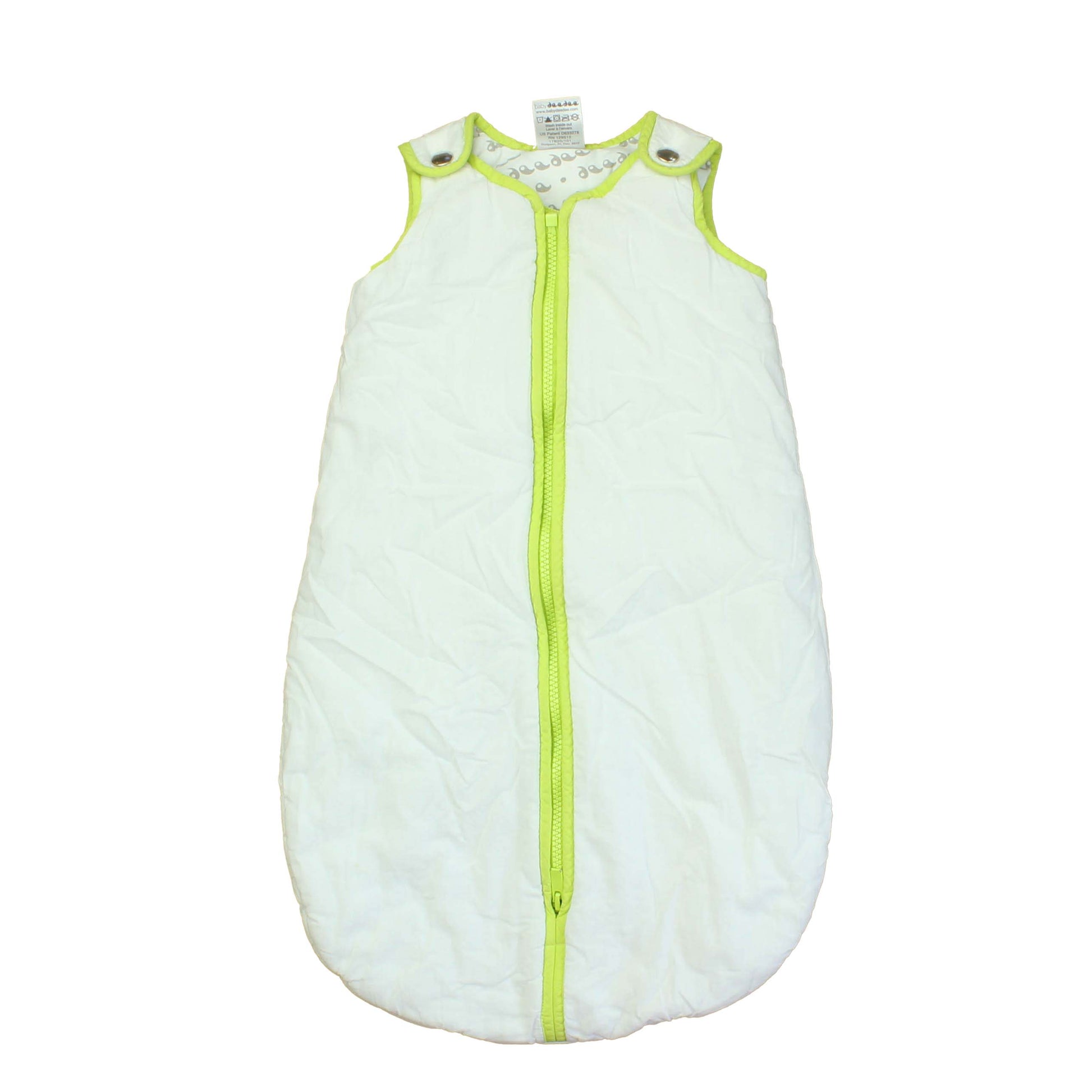 Baby Deedee Unisex White | Green Sleepsack Size: 0-6 Months White | Green