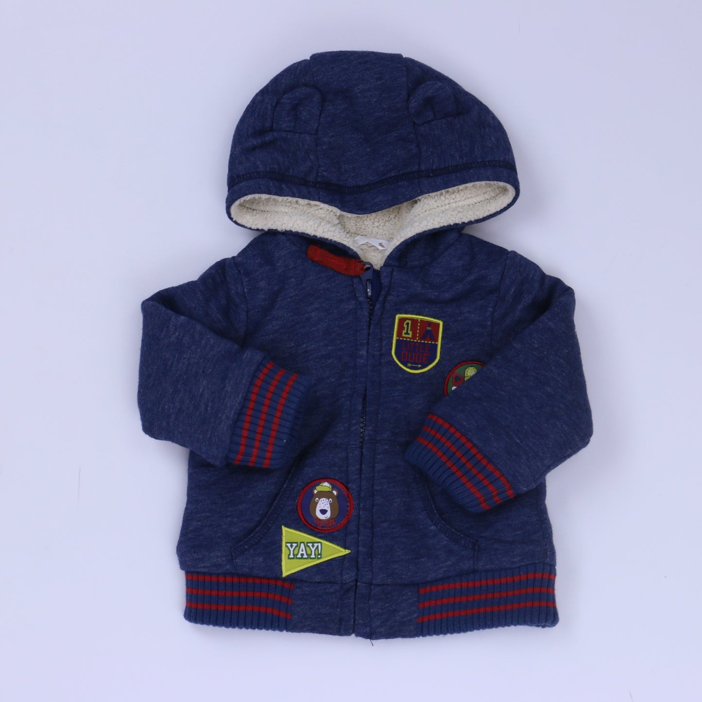 Baby M&Co Boys Blue Jacket Size: 3-6 Months Blue