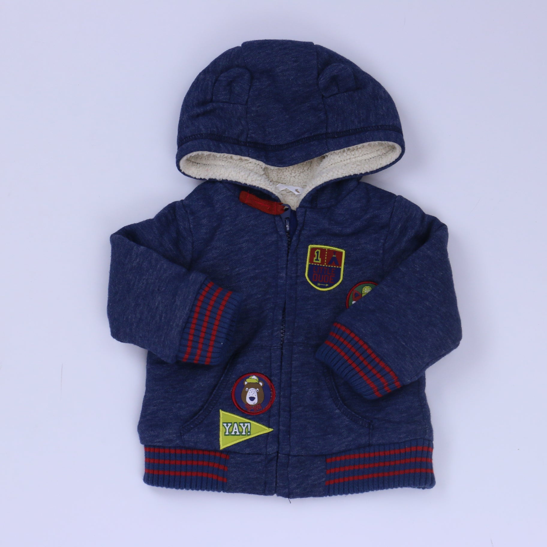 Baby M&Co Boys Blue Jacket Size: 3-6 Months Blue