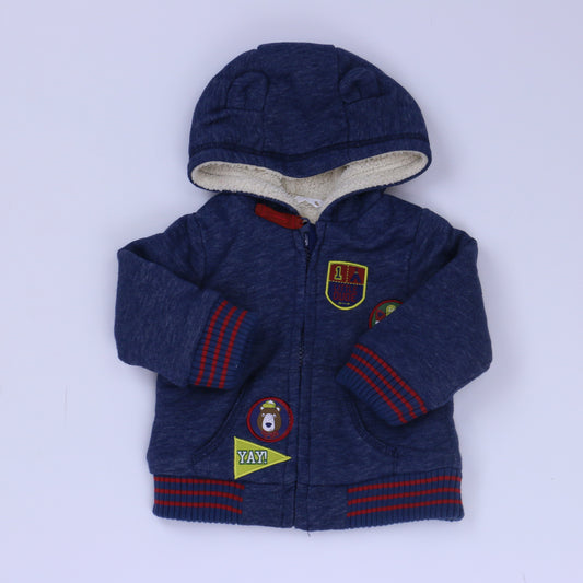Baby M&Co Boys Blue Jacket Size: 3-6 Months Blue