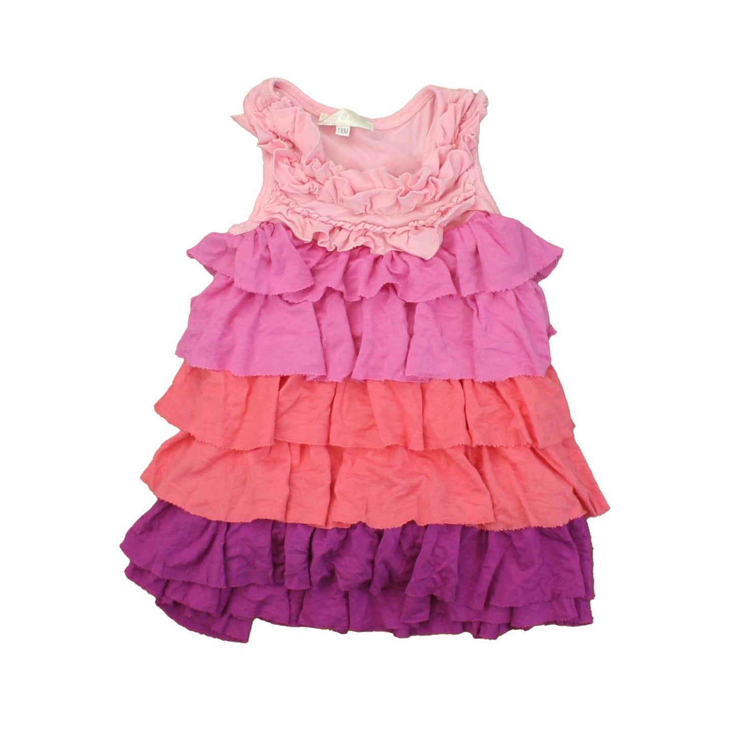 Baby Sara Girls Pink | Orange | Purple Dress Size: 18 Months Pink | Orange | Purple