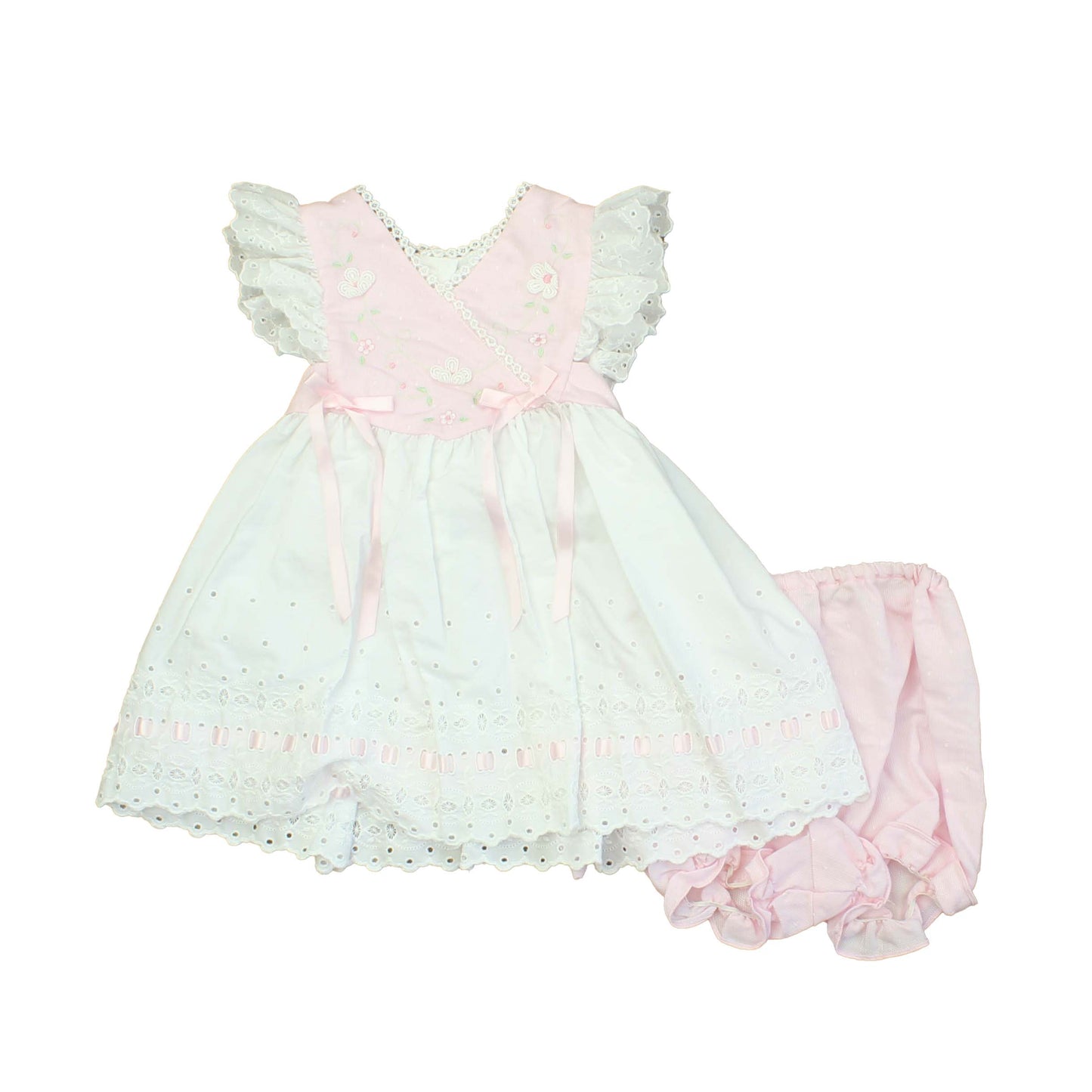 Baby Togs Girls Pink | White Dress Size: 24 Months