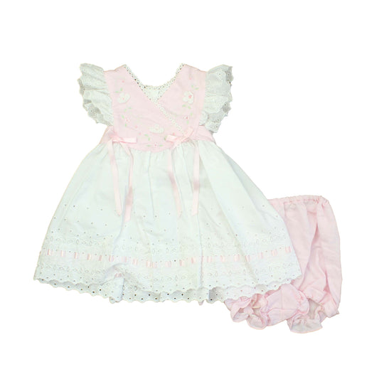 Baby Togs Girls Pink | White Dress Size: 24 Months