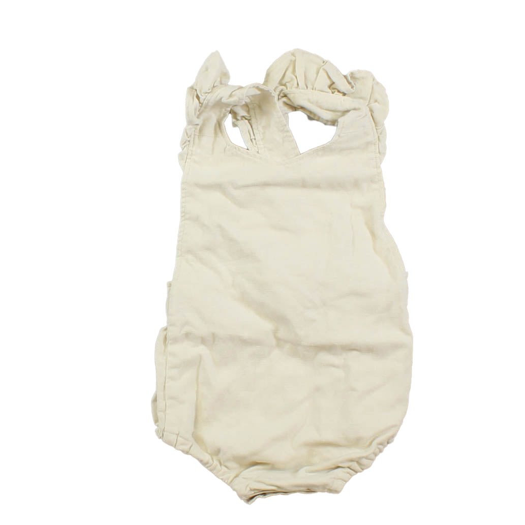 Bellas Party Girls Cream Romper Size: 6-12 Months Cream