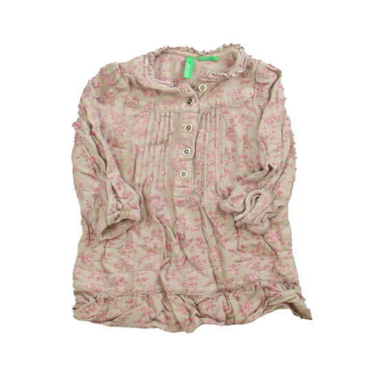 Benetton Girls Gray | Purple Blouse Size: 12-18 Months Gray | Purple