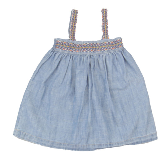 Benetton Girls Blue Dress Size: 12 Months Blue