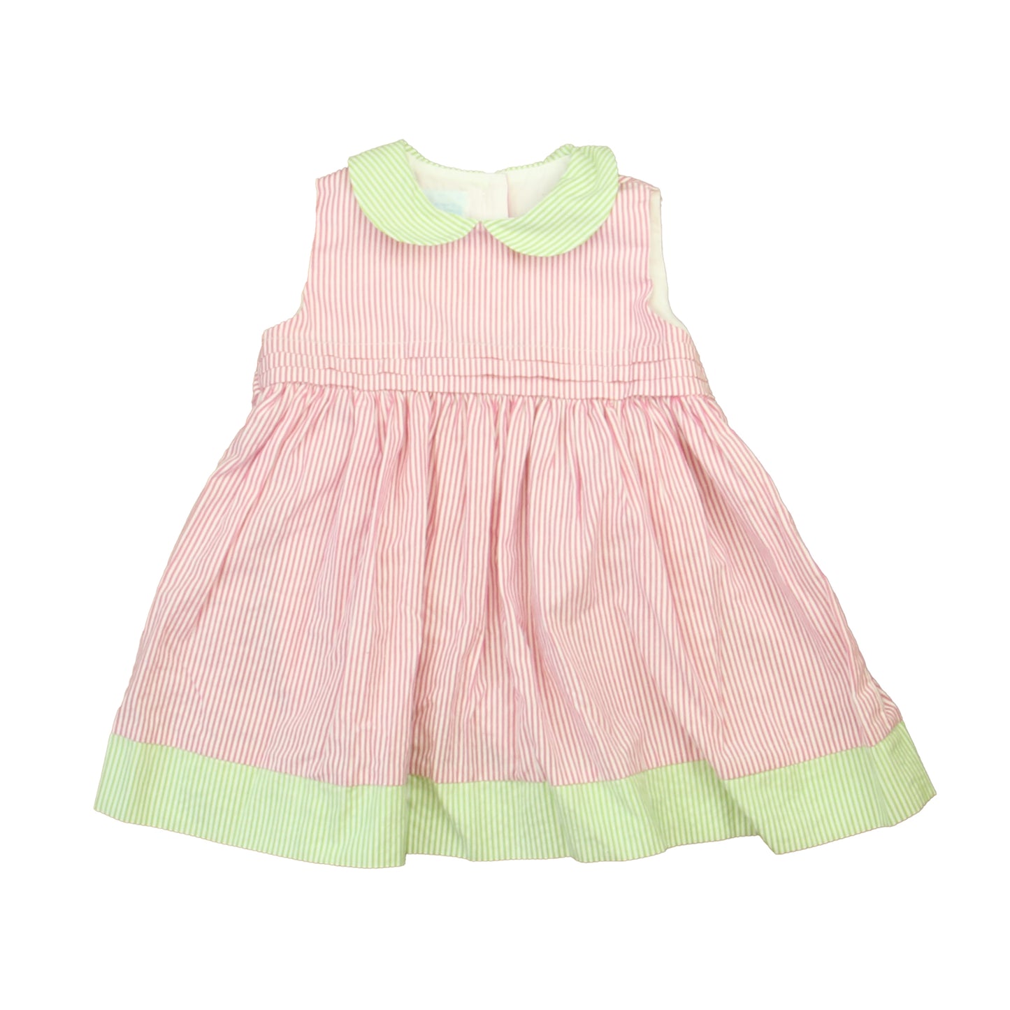 Beth Terrell by Johnston Girls Pink | White | Green Dress Size: 12 Months Pink | White | Green