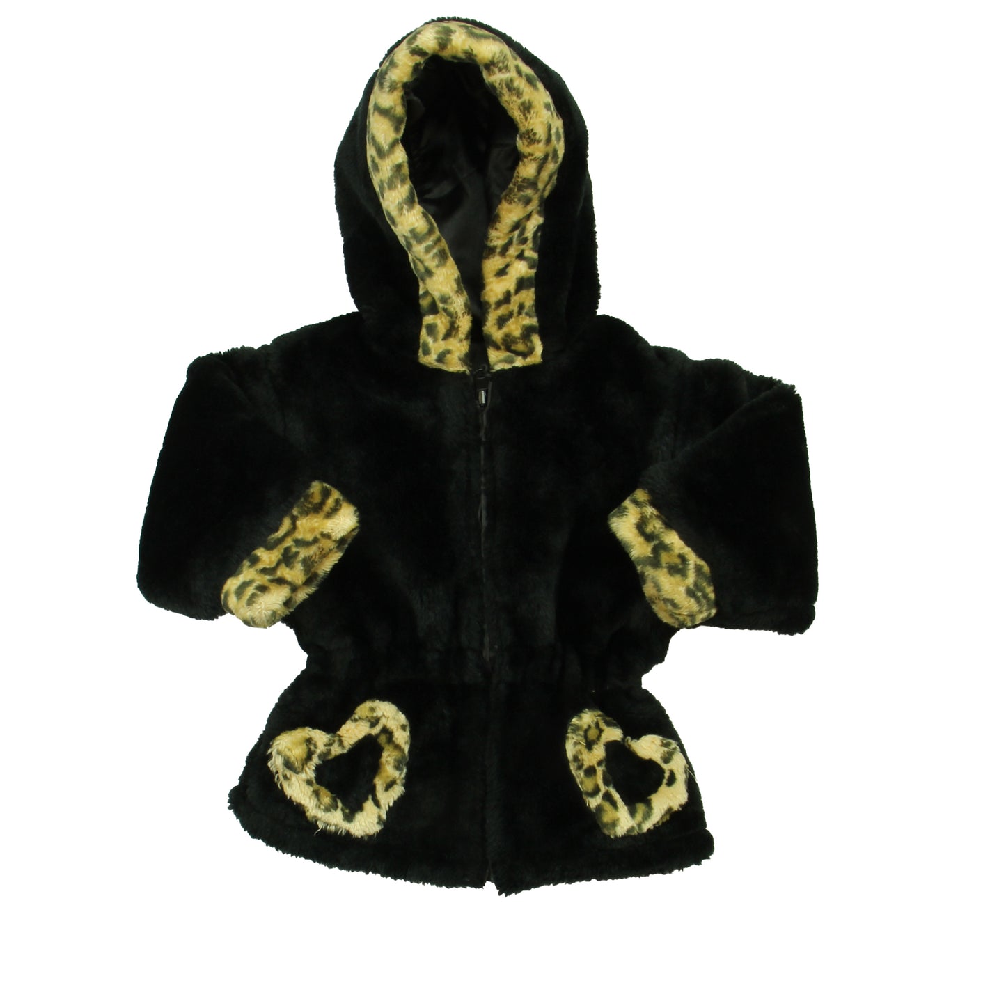 Big Chill Girls Black | Faux Fur Collar Jacket Size: 18 Months Black | Faux Fur Collar