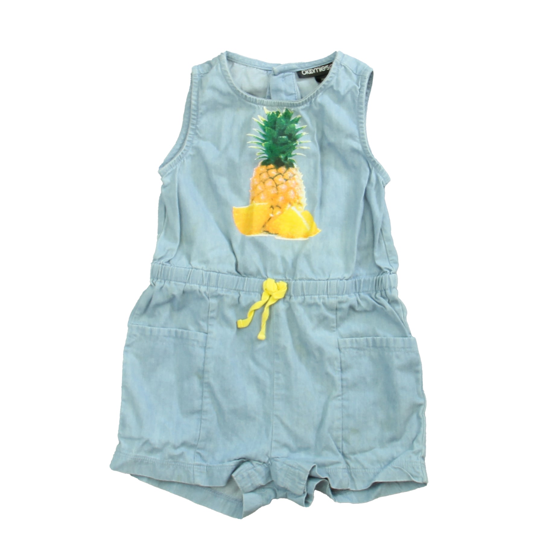 Bloomie's Girls Boys Blue Pineapple Romper Size: 12 Months Blue Pineapple